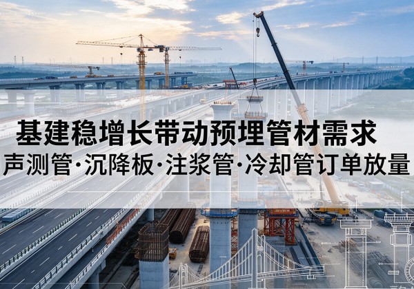 新罗基建稳增长带动预埋监测管材需求，声测管、沉降板、注浆管订单持续放量